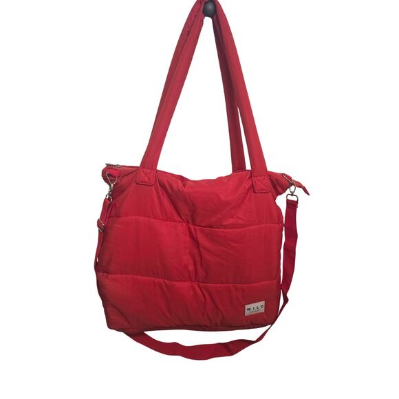 Wilo The Label Handbags - Wilo The Label red puffer travel tote
